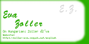 eva zoller business card